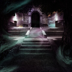 Stairs to hidden temple