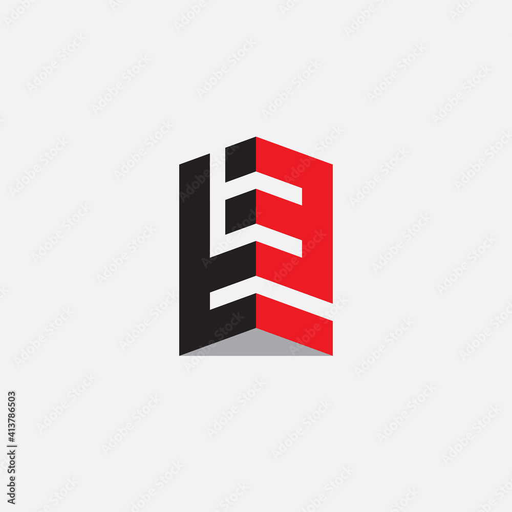 Poster t3 - monogram or logotype. 3d object. letter t and number 3 - vector design element or icon. three-d