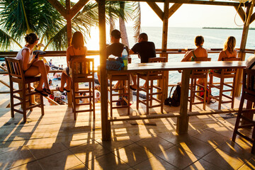 the bar scene at the Lazy Lizard