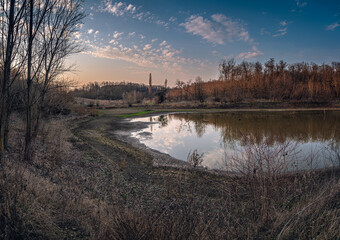 Fototapeta premium Sunrise on river