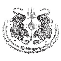 Traditional Ancient Thai Buddhism Pattern