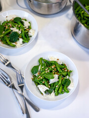 pasta with green pesto