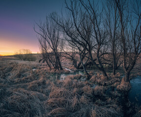 Obraz premium Sunrise on river