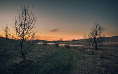 Fototapeta premium Sunrise on river