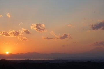 Fototapeta na wymiar 鎌倉の山からの富士山 