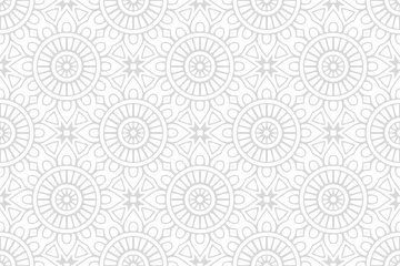 Gordijnen luxury ornamental mandala design background © lovelymandala