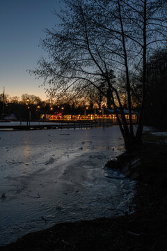 Alster winter blue hour