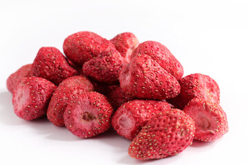 Dehydrated strawberries. Strawberries sliced freeze dried
