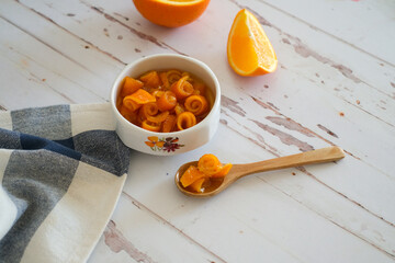 Homemade orange jam, food photography recipe idea