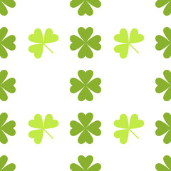 Fototapeta premium Patricks Day Holiday Background. Shamrock Artistic Pattern. Ireland Print Party. Vector 
