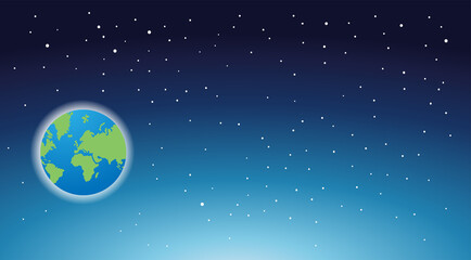 Obraz na płótnie Canvas earth and sky background vector illustration