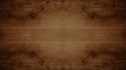 old brown rustic dark grunge wooden texture - wood background banner	
