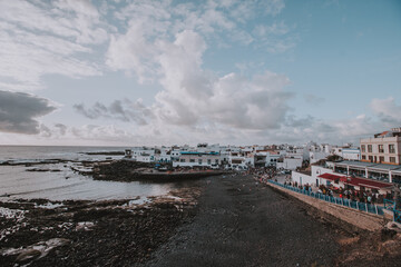 Fototapeta na wymiar Foto Fiestas patronales pueblo marinero de El Cotillo en la isla de Fuerteventura en las Islas Canarias 