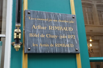 Obraz premium Artur Rimbaud Hotel de Cluny