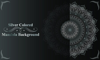 Mandala Vector Design Element. Round ornament decoration. Line flower pattern. Complex flourish weave medallion.