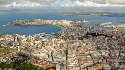 A Coruña, vista aérea
