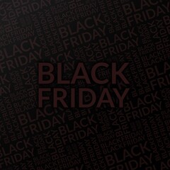 Banner for Black Friday Sale with black background.