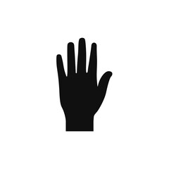 Fototapeta na wymiar Hand Silhouette icon, high five finger black symbol