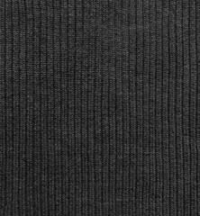 Detailed Knitted sweater texture, black woolen woven fabric background