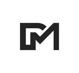 DM logo. DM letter initials logo. Professional Business Logo