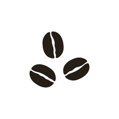 Coffee Beans Icon. Brown Coffee Illustration isolated on White Background. Flat Vector Icon Design Template Element.