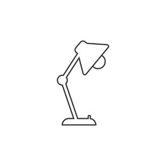 Desk lamp line icon vector illustration