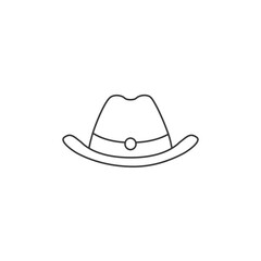 Vector hat line icon in modern flat style sign