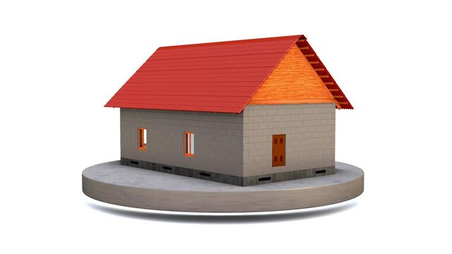 3d model of the house animated