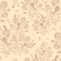 seamless pattern abstracts floral composition