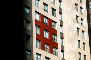 An interesting placement on an random building in new York city resembling an hashtag.