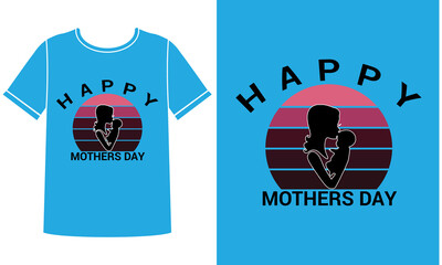 Mothers day t shirt design template