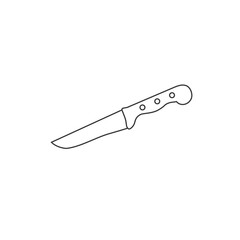 Chef's kitchen knife line icon. Vector