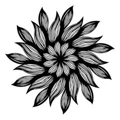 Round ornament in traditional Oriental pattern