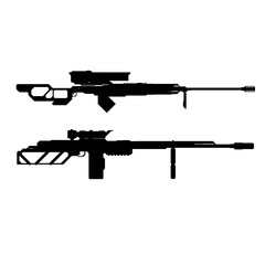 Set Of Weapons Concept Sniper Rifle