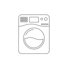 Washer vector line icon. Washer flat sign design. Wash machine symbol 