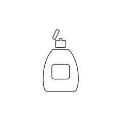 Shower Gel, Liquid Soap, Lotion, Cream, Shampoo, Bath Foam Line Icon. Vector