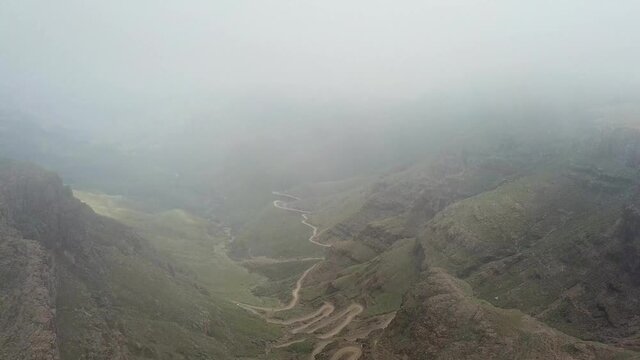 Sani Pass down into South Africa