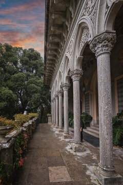 Columns of Ruins in Monserrate Palace.