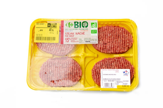 Barquette de steaks hach&eacute;s bio.