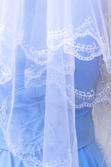 White bridal veil