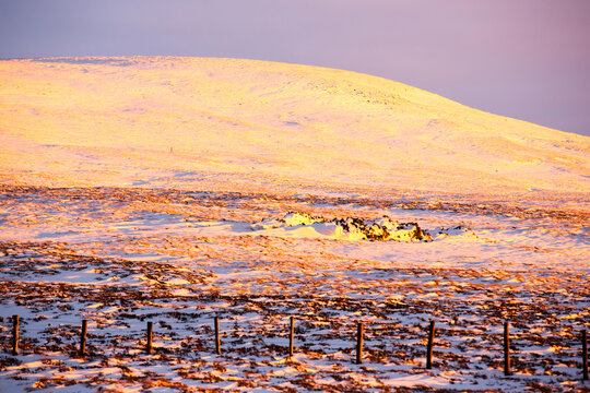 Looking towards Cross Fell in the North Pennines, from Hartside, Cumbria, UK.