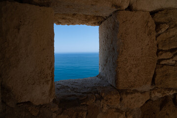 Sea views from the loopholes. The fortress of Fortezza.