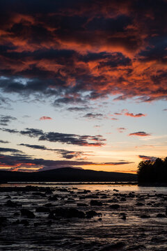 Sunset over Upper Richardson Lake, Maine