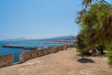 Fototapeta na wymiar View of the Rethymnon from the Fortezza. Crete, Greece.