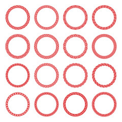 Set of chinese round frames vector elements