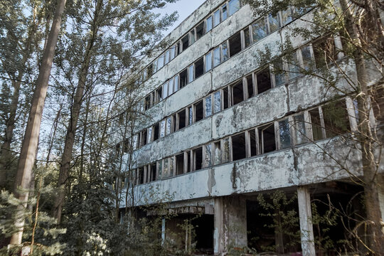 abandoned high-rise building in the Chernobyl exclusion zone