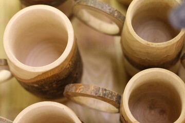 clay pots and cups
