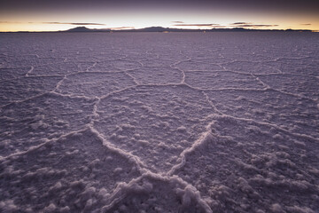 irregular polygonal structures in the salar de uyuni