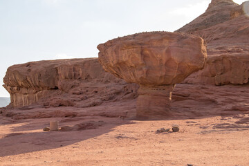 The mushroom rock in Israel - sandstone