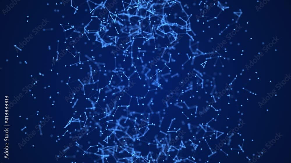 Poster abstract 3d sphere. mesh with dots and lines motion. concept of network, internet communication. 3d.